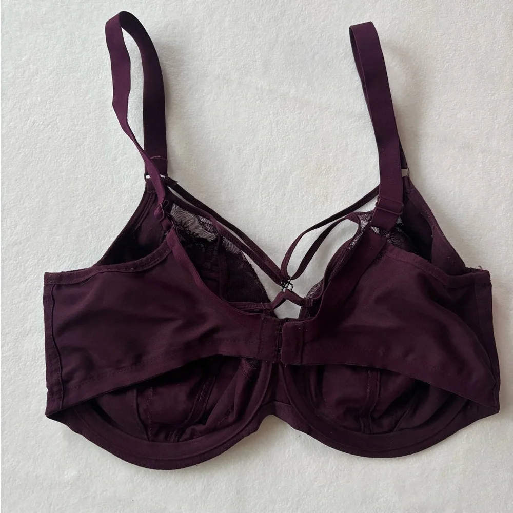 34G Elomi Eugenie Plunge Bra in Purple - Picture 3 of 6